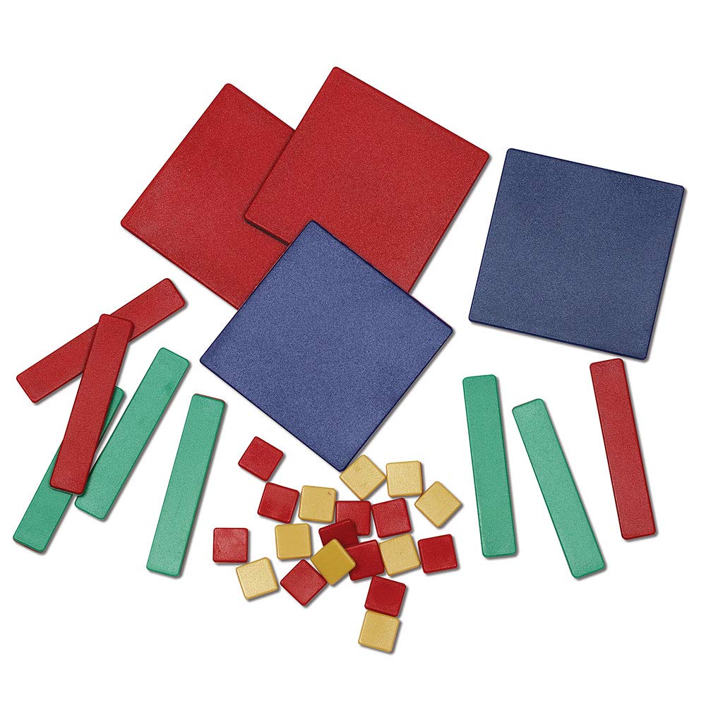 Learning Resources Algebra Tile Class Set - Classroom And Teacher Must Haves, Board Bame, Homeschool Supplies, Math Manipulatives Workbook, Montessori Fraction Materials, Educational STEM