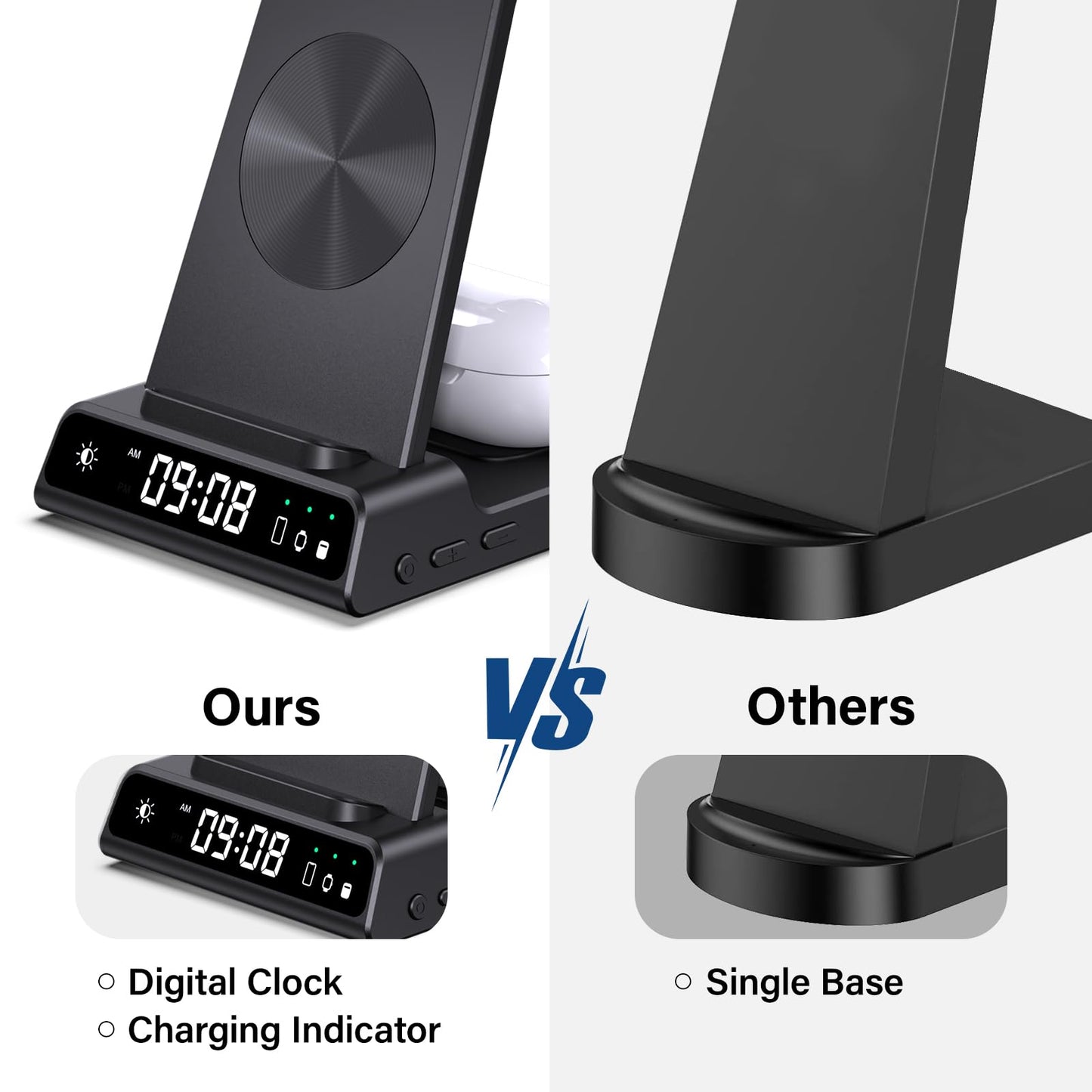 Wireless Charger for Samsung, 3 in 1 Wireless Charging Station for Samsung Galaxy S24 Ultra/S23 Ultra/S22/S21/Note 20/Z Flip 6/Fold 6, Charger for Samsung Galaxy Watch Ultra/7/6/5, Galaxy Buds 2/2 Pro