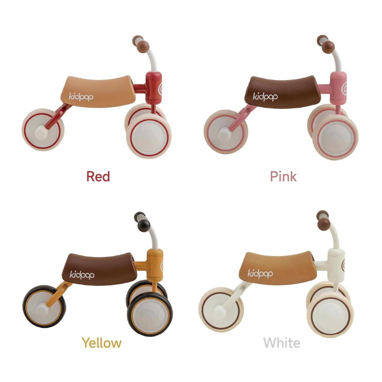 kidpop Bee Baby Balance Bike Toddler for 1 Year Old Kids Ride On Toys First Birthday Gift Toddler First Bike (Red)