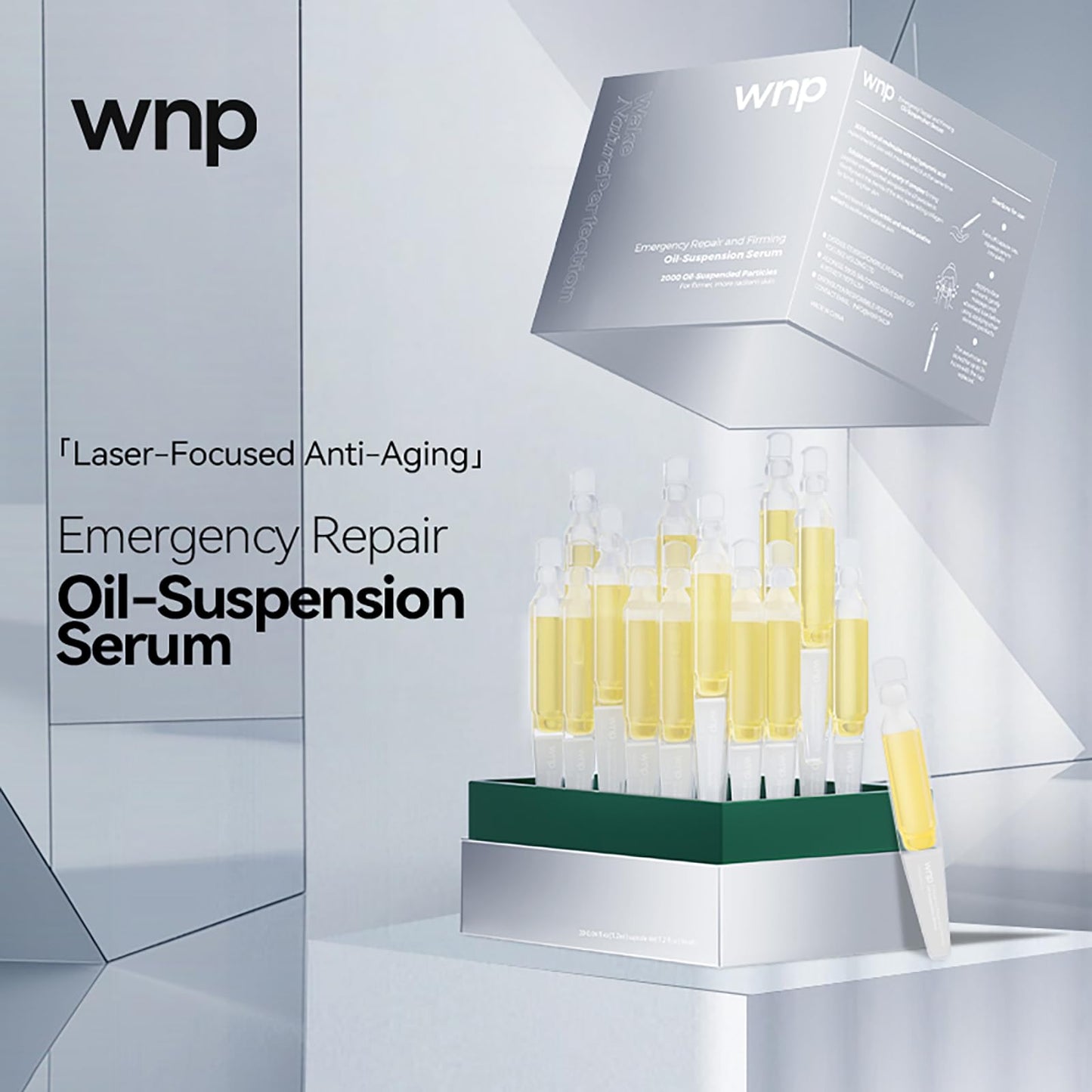 WNP collagen Serum Anti Aging,Oil-Suspension Serum|Barrier repair Firming Emergency Repair|WaterOilBalance| 4D hyaluronic acid|Single-Use Vials Skincare for Sensitiveskin((1.2ml/0.04 fl.oz.)*30