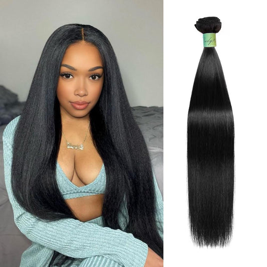 AnJudyReid Human Hair Bundles Straight 1 Bundle 26 Inch Single Bundle Brazilian Virgin Straight Hair Straight Bundles Human Hair Bundles For Black Woman