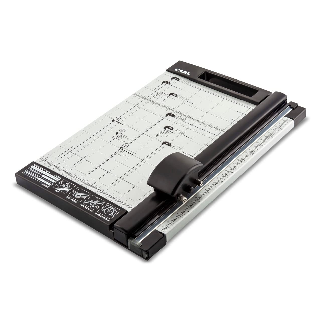 Carl 12 inch DC-200N Premium Rotary Paper Trimmer, Metal Base, 15 Sheet Cutting Capacity.