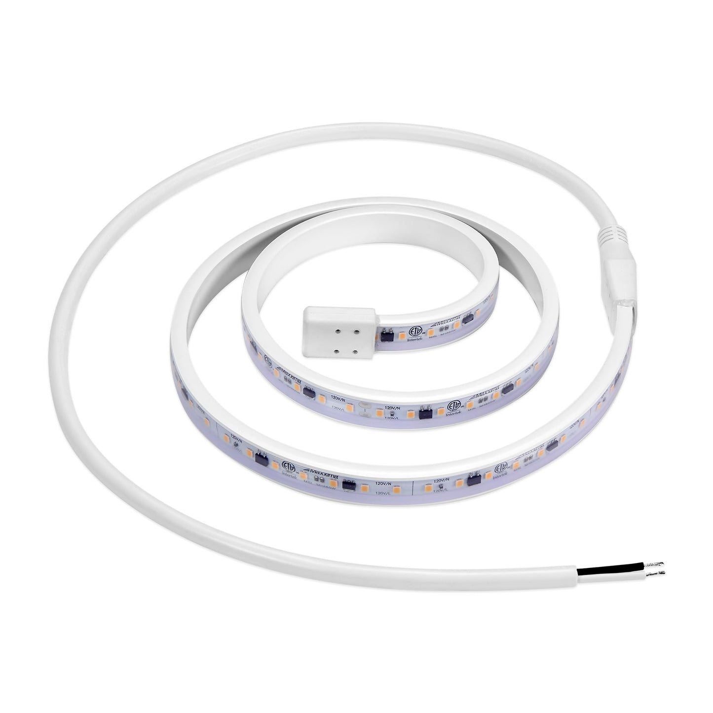 Maxxima 36 in. Hardwired LED Under Cabinet Strip Light, 1380 Lumens, 3000K Warm White, Kitchen and Living Room 120V White Cove Lighting, No Power Supply Needed