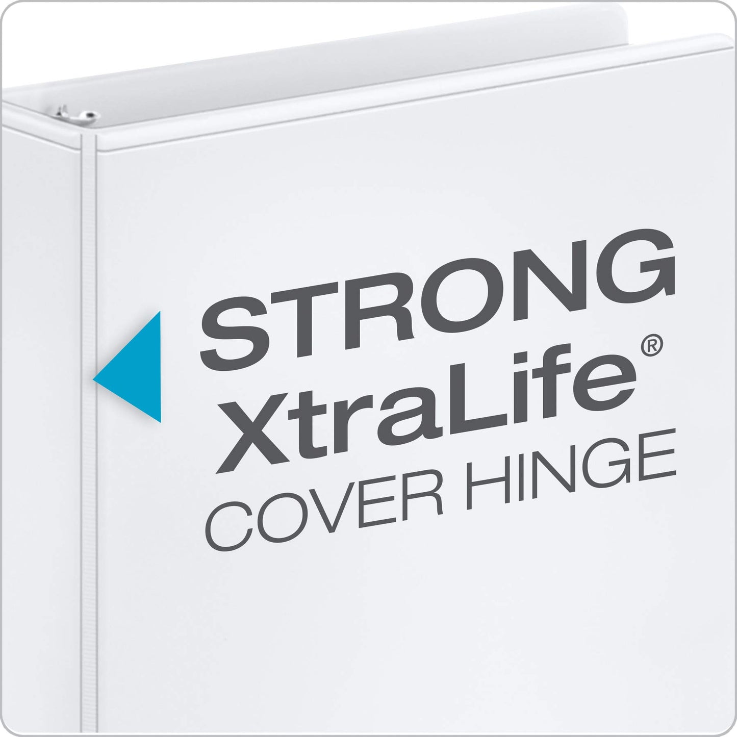 Cardinal 2 Inch Binders, 6 Pack, 3 Ring Binder, 2 inch 3 Ring Binder, D-Ring, Holds 540 Sheets, Non-Stick, PVC Free, Three Ring Binders for Organization and Presentations, White