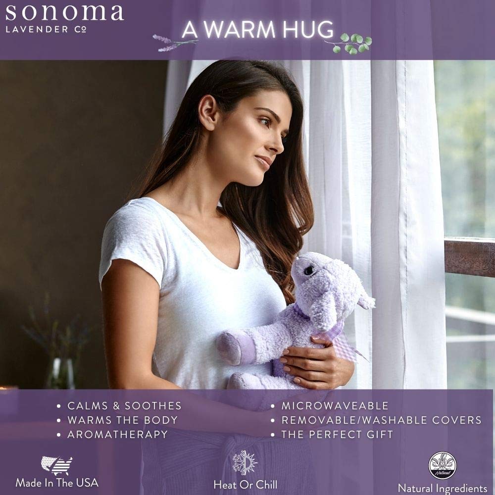 Sonoma Lavender Microwaveable Aromatherapy Animals, Plush Dog, Lavender Scented