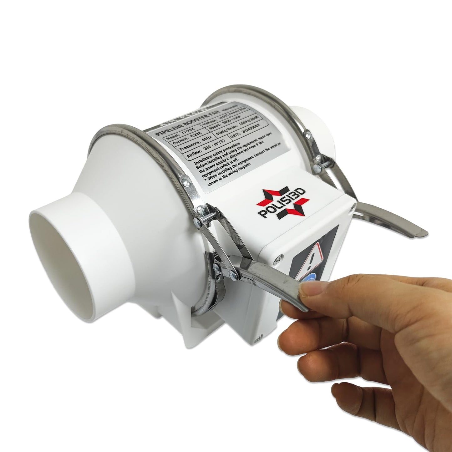 Powerful 3 Inch Inline Duct Ventilation Fan AC Vent Blower Exhaust Fan w/ 1.5M Pipe, Enhanced Air Flow, Low Noise for 3D Printer Enclosure, Laser Engraver Cover,Resin, Greenhouse Ventilation Equipment