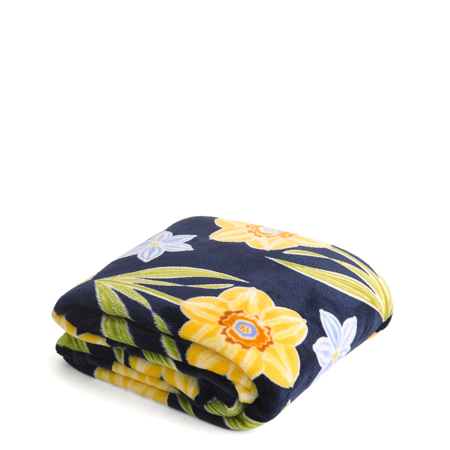 Vera Bradley Women's Fleece Plush Throw Blanket, Daffodils Subtle, One Size