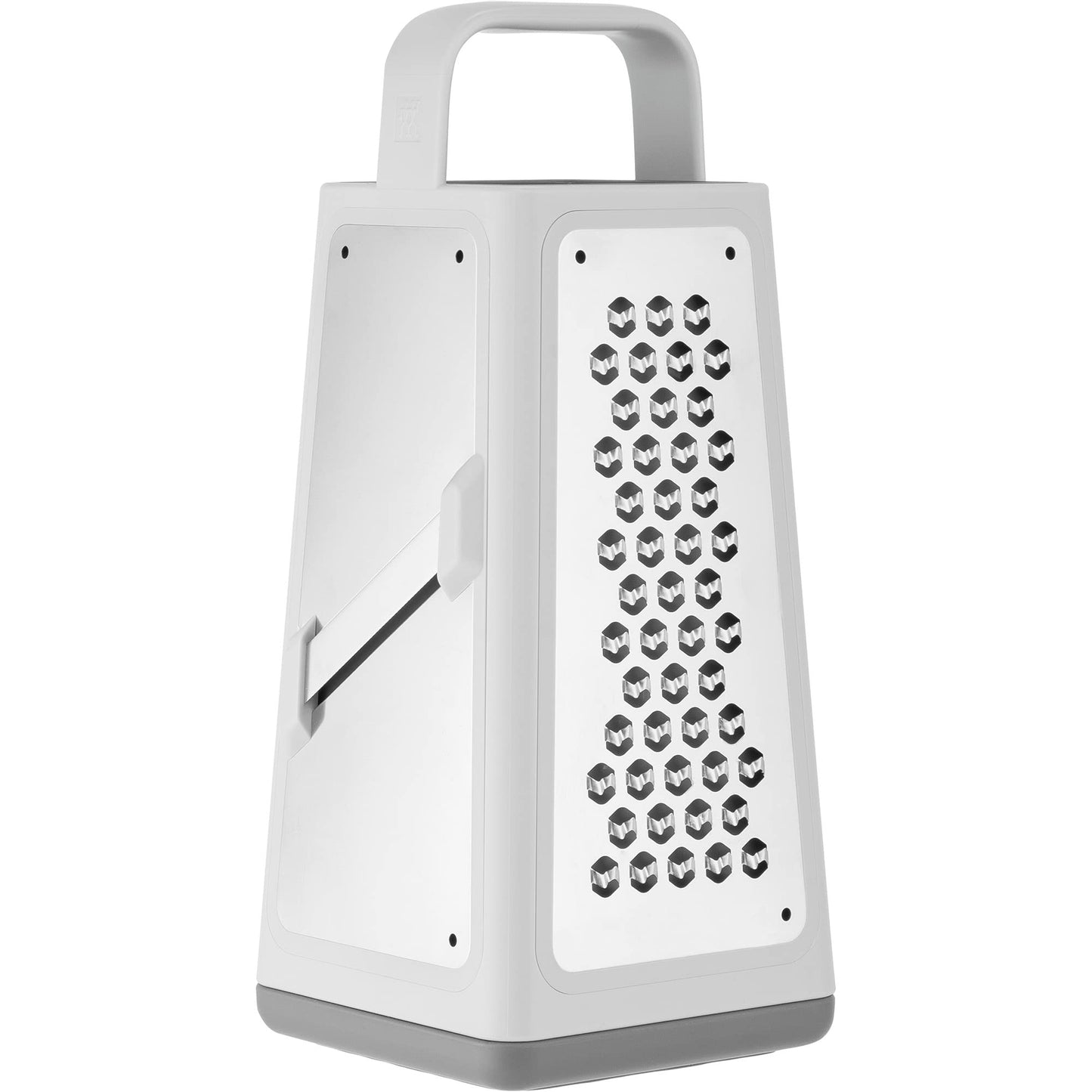 ZWILLING Z-Cut Tower Multifunctional Box Grater, Faster Grating Technology, Cheese Grater, Zester, Garlic grater, Slicer, Rasp Grater and more, Gray