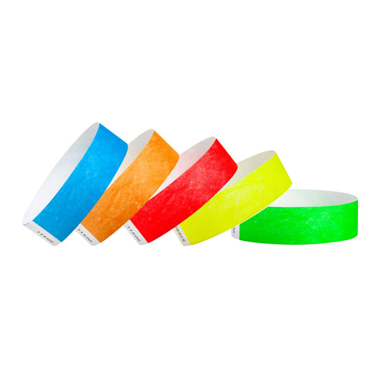 10,000 WristCo Tyvek Wristbands for Events – 5-Color Variety Pack – Tamper-Proof Design Prevents Reuse – Premium-Grade Bracelets for Hospital & Medical ID, Party, VIP Identification