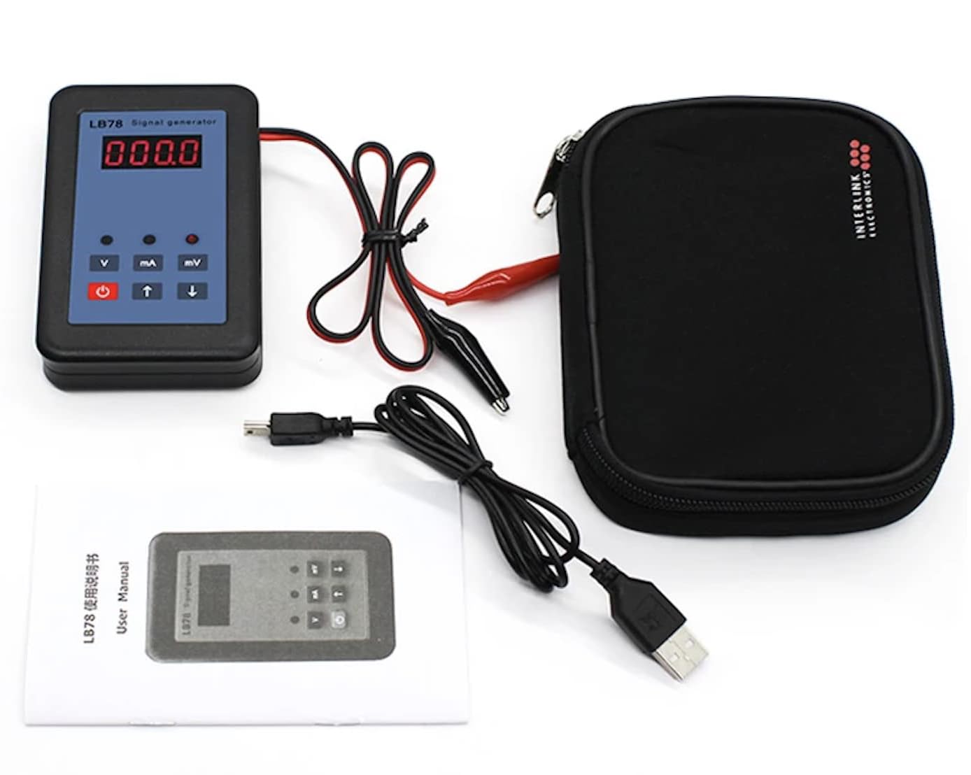 LB78 Current Voltage Signal Generator, 4-20mA /0-10V/mV Signal Source Calibrator Tester, LCD Display