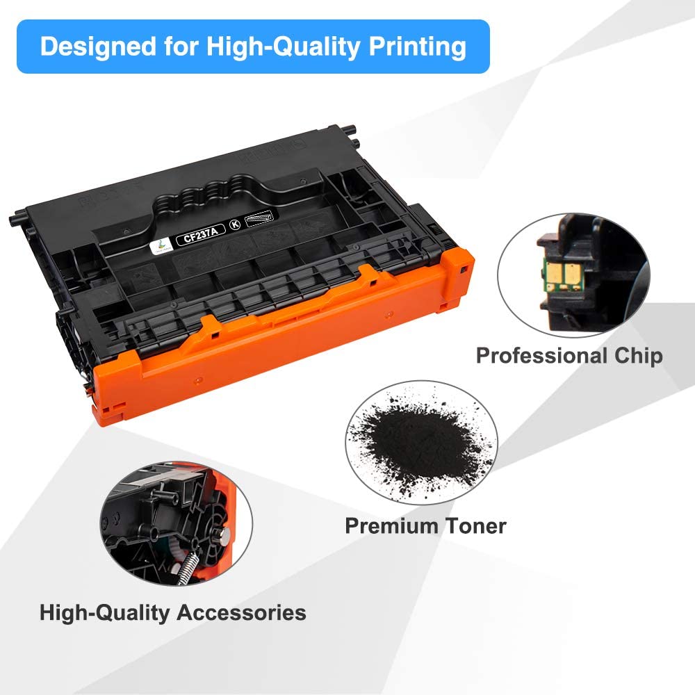 TRUE IMAGE Compatible Toner Cartridge Replacement for HP 37A CF237A 37X Work for Enterprise M607n M608dn M609 M608n M607dn M608x M609x MFP M632 M631 M631h M633fh Printer (Black, 1-Pack)