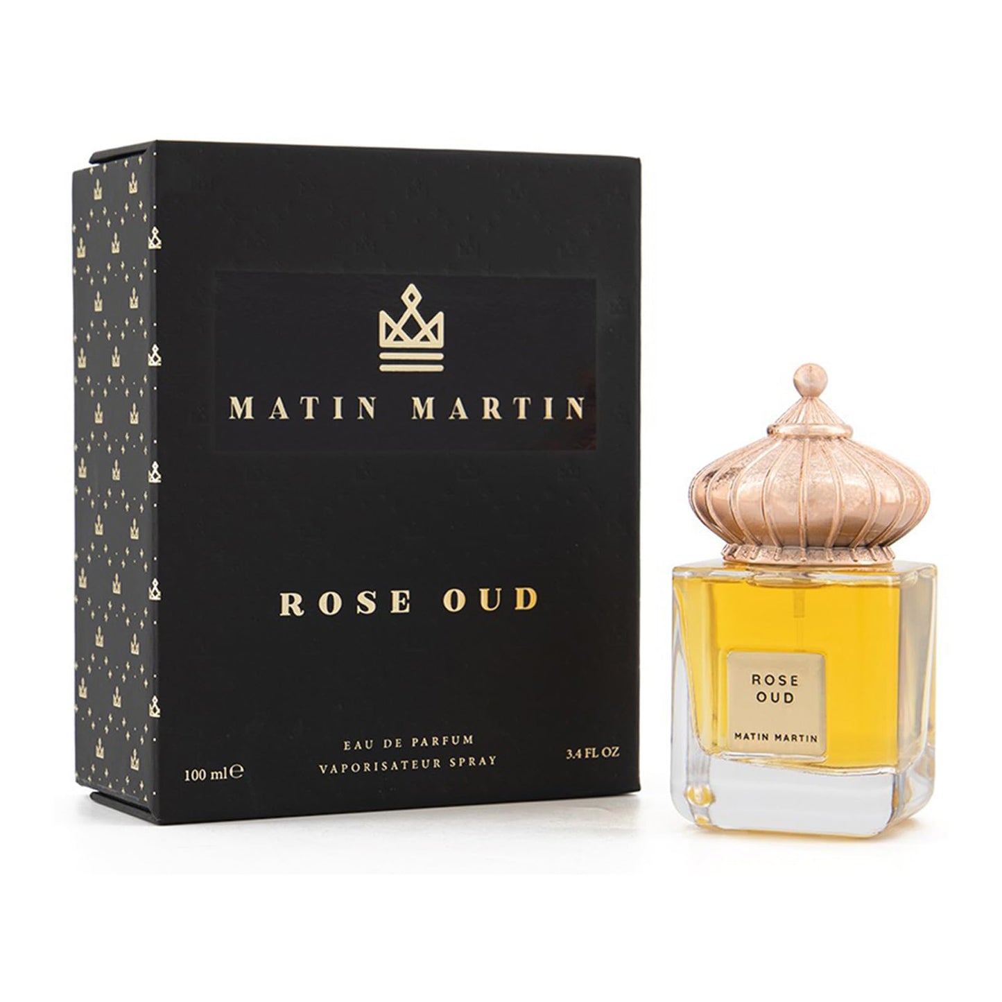 Matin Martin Rose Oud - Long-Lasting Perfume for Men - Oriental Floral Womens Perfume - Unisex Fragrance with Rose and Oud - Travel Perfume - 3.4 oz