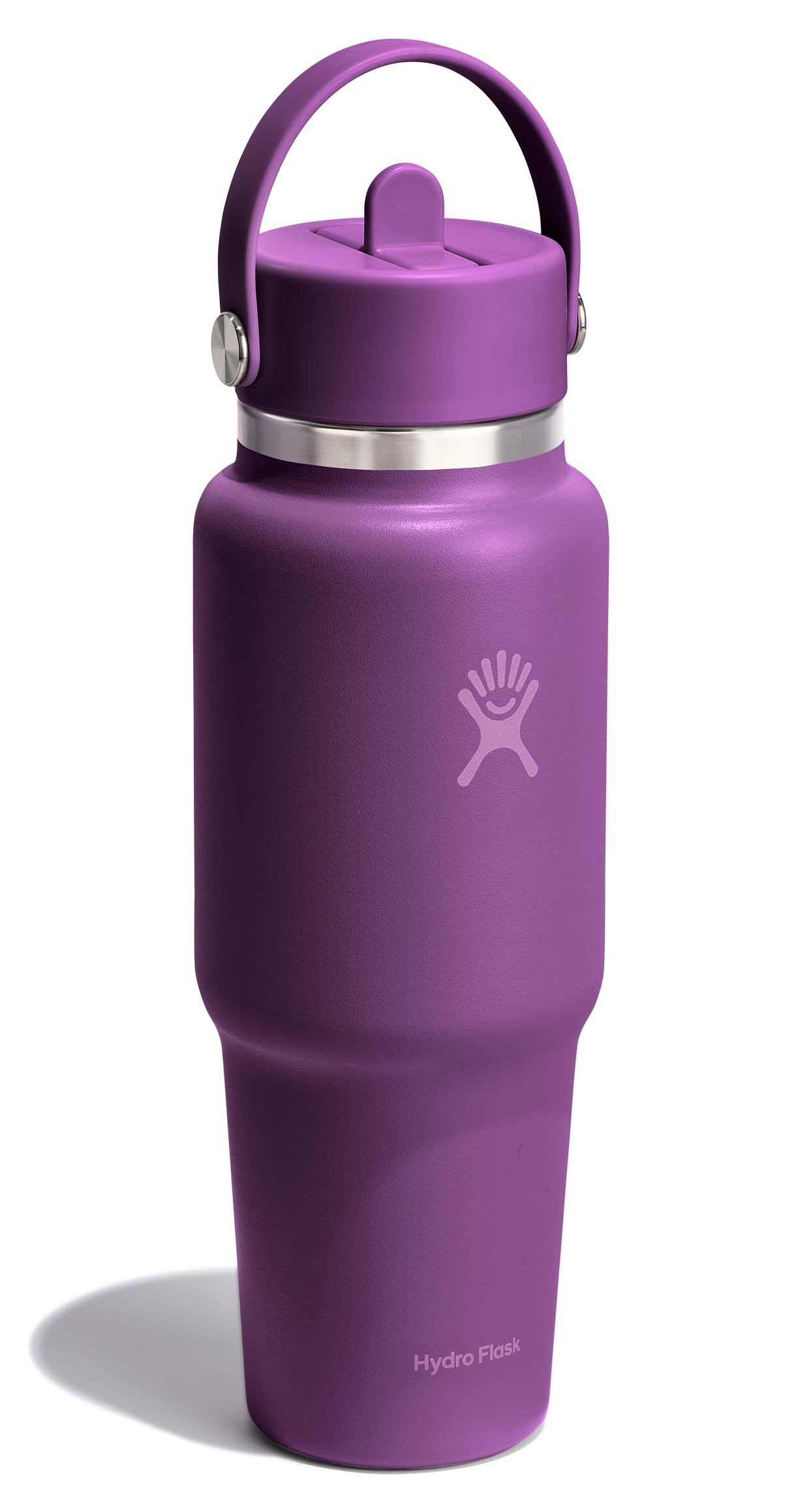 Hydro Flask Travel Water Bottle - Insulated Stainless Steel - Wide Straw Lid, Non Spill, Leakproof in 32 Oz Oat Tan