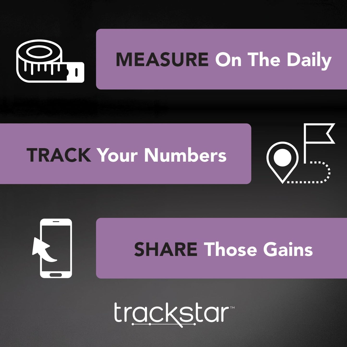 Trackstar Wide-Platform Black Digital Weight Scale | 550 lb Weight Capacity | Trackstar Monitoring App | Bluetooth iOS & Android Compatible | Measure, Track, and Share Results