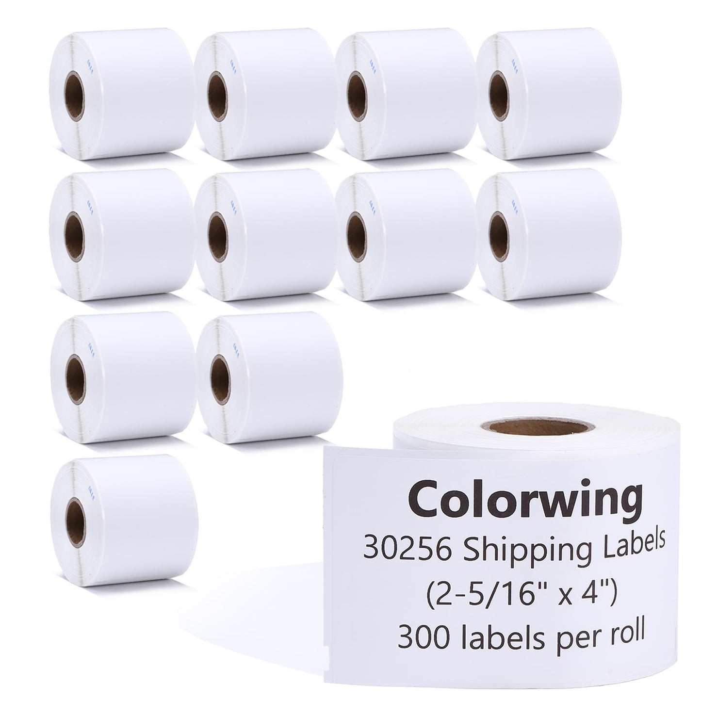 COLORWING a30256 Label Compatible with Dymo 30256 (2-5/16" x 4") LW Large White Shipping Labels 59 mm x 102 mm for Label Writer 450 Twin Turbo and Rollo Printers, 12 Rolls