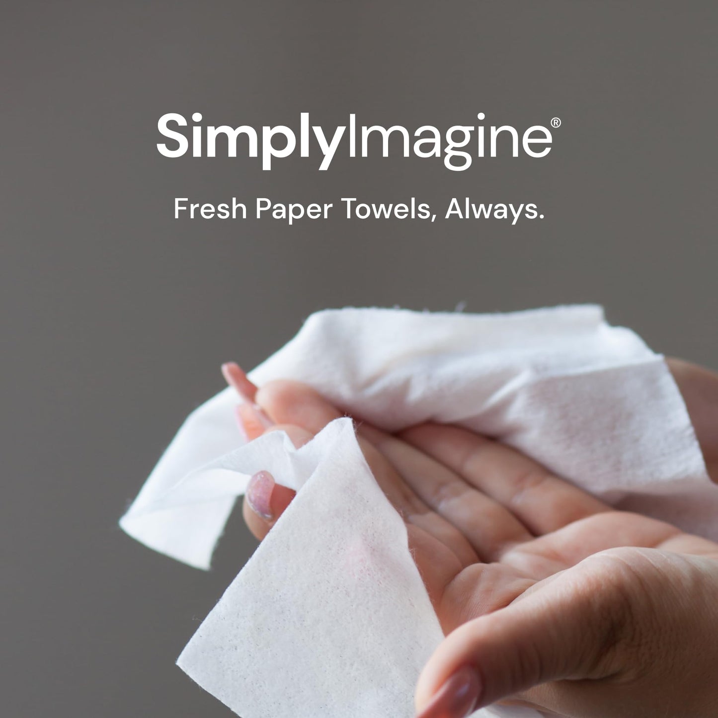 SimplyImagine Countertop Paper Towel Holder for Wall Mount, 2 Pack - Acrylic Paper Towel Dispenser & Napkin Holder for Bathroom - Kitchen Accessories