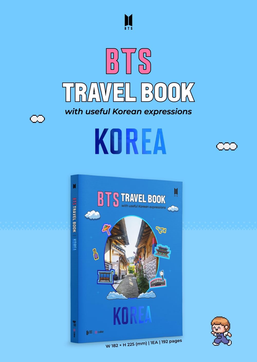 BTS Travel Book Global Edition with Useful Korean Expressions - Official BTS Merch, Special South Korea Trip Guide Inspired by BTS, Gift Idea for Army