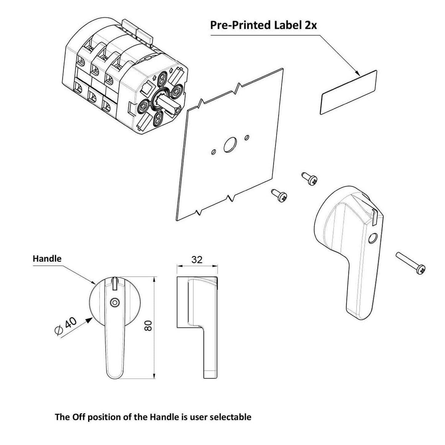 ASI Boat Lift Switch, Single Phase, Momentary (Spring Return) - for 1HP to 2HP Electric Motors. P0202500S-RH-EKIT