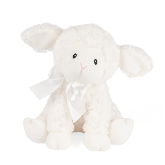 Baby GUND Lena Lamb Keywind Musical Plush, Plays Brahms’ Lullaby, Stuffed Animal Sensory Toy for Babies 10 Months & Up, White, 10”