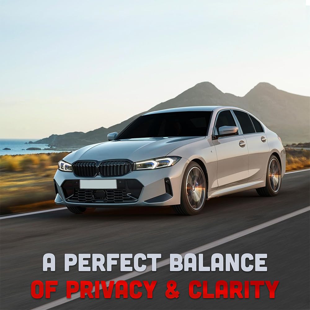 United Professional Window Tint 5% VLT 24" in x 100'Ft 1Ply Dyed Film Upgraded - Privacy Window Tint for Car, Home, Blocks UV/IR Rays, Reduce Heat & Glare - Adhesive Window Film Standard Black Color