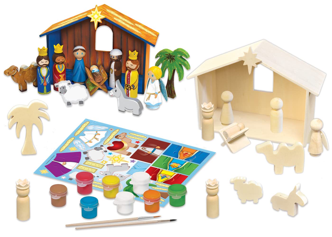 Baby Fanatics 22004: Holiday Wood Paint Kit - Nativity
