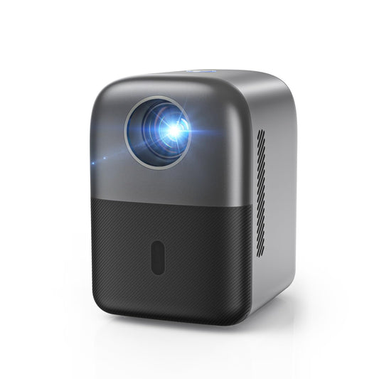 [Electric Focus] GROVIEW Mini Projector Bluetooth, Fully Sealed Portable Projector, 75% Zoom & Low Noise, Movie Projector for Phone/Laptop/Stick/HDMI/USB-Gray