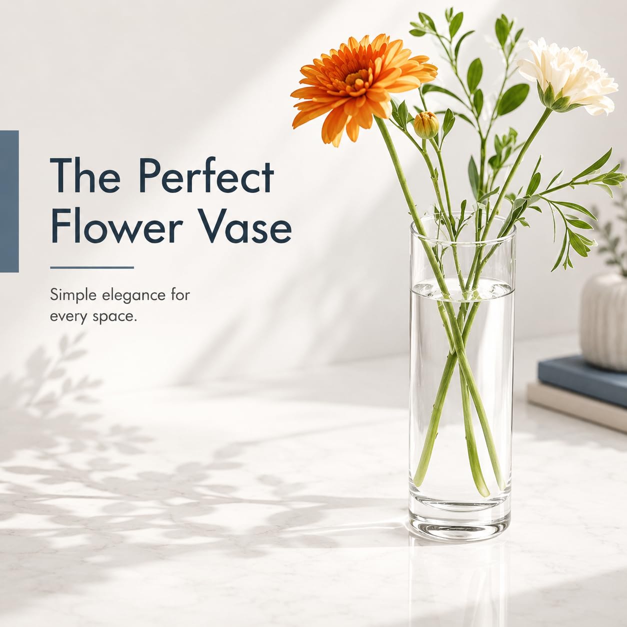 KRNDUMA 15pcs Glass Vase Cylinder Vases for Centerpieces Small Flower Glass Vases Home Decor Centerpiece Table Clear Flower Vase Decorations for Wedding＆Holiday 4,6,7.5,8,10 Inch Tall