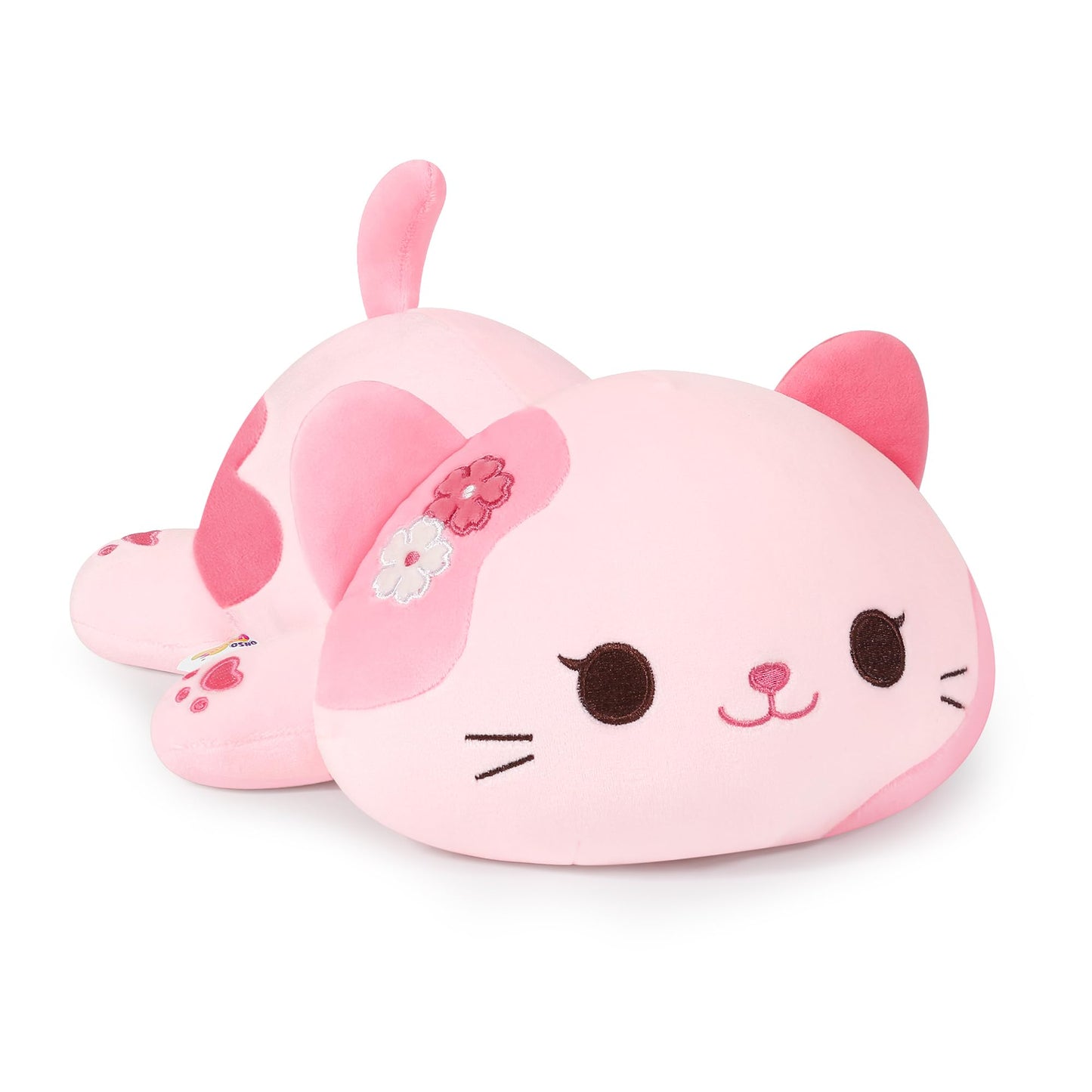 Onsoyours Original Flower Cat Plushies Cute 20 inch Plush Toy Kitten Stuffed Animal Soft Pillow Kawaii Kitty Plushie Gift for Kids(Flower Cat, 20")