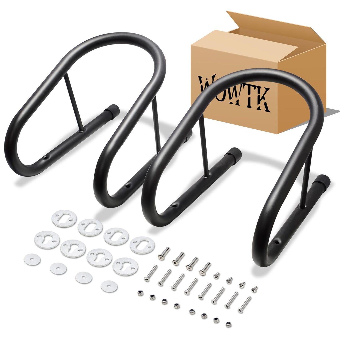 WOWTK 6.5" Removable Dirt Bike Wheel Chock w/Mount Kit,6 1/2 in. wide Motorcycle Trailer Locking Wheel Chock Tire Holder,Pack of 2