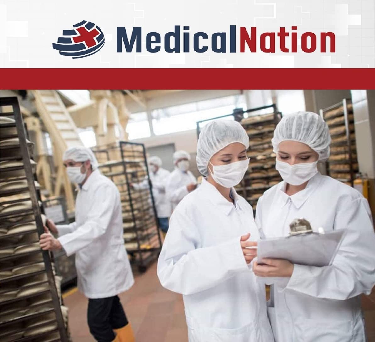 Medical Nation 21" Disposable Bouffant Caps |CASE of 1000, White| Hairnets, Non-Woven, Non-Pleated Head Hair Covers |for Medical, Labs, Nurse, Tattoo, Food Service, Hospital, Cooking - Size 21" White