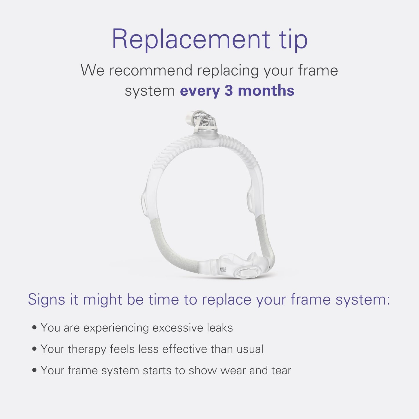 ResMed AirFit N30i Standard Frame - For Nasal CPAP Mask - Replacement CPAP Accessories - QuietAir Technology - Without Headgear - Wide Cushion