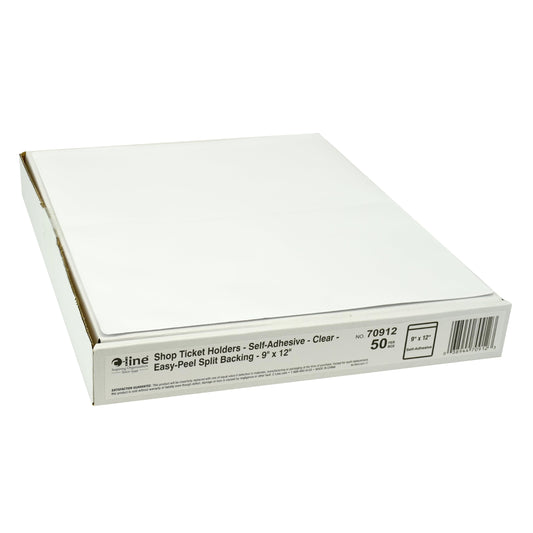C-Line Self-Adhesive Shop Ticket Holders, Super Heavy, 50 Sheets, 9 X 12, 50/box