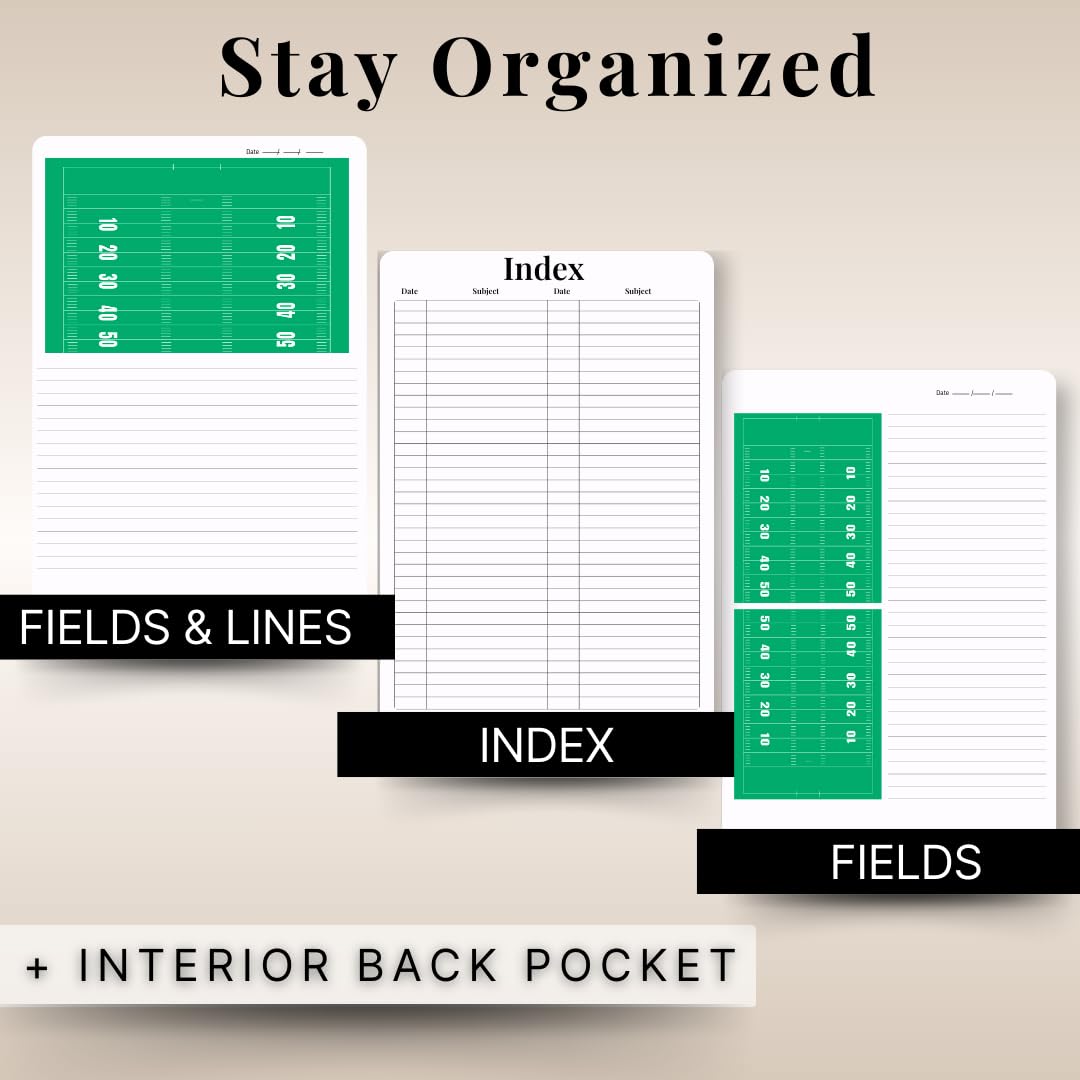The Playbook Journal Football Playbook Notebook With Blank Diagrams for Football Coaching Accessories & Supplies & Coach Gifts for Men