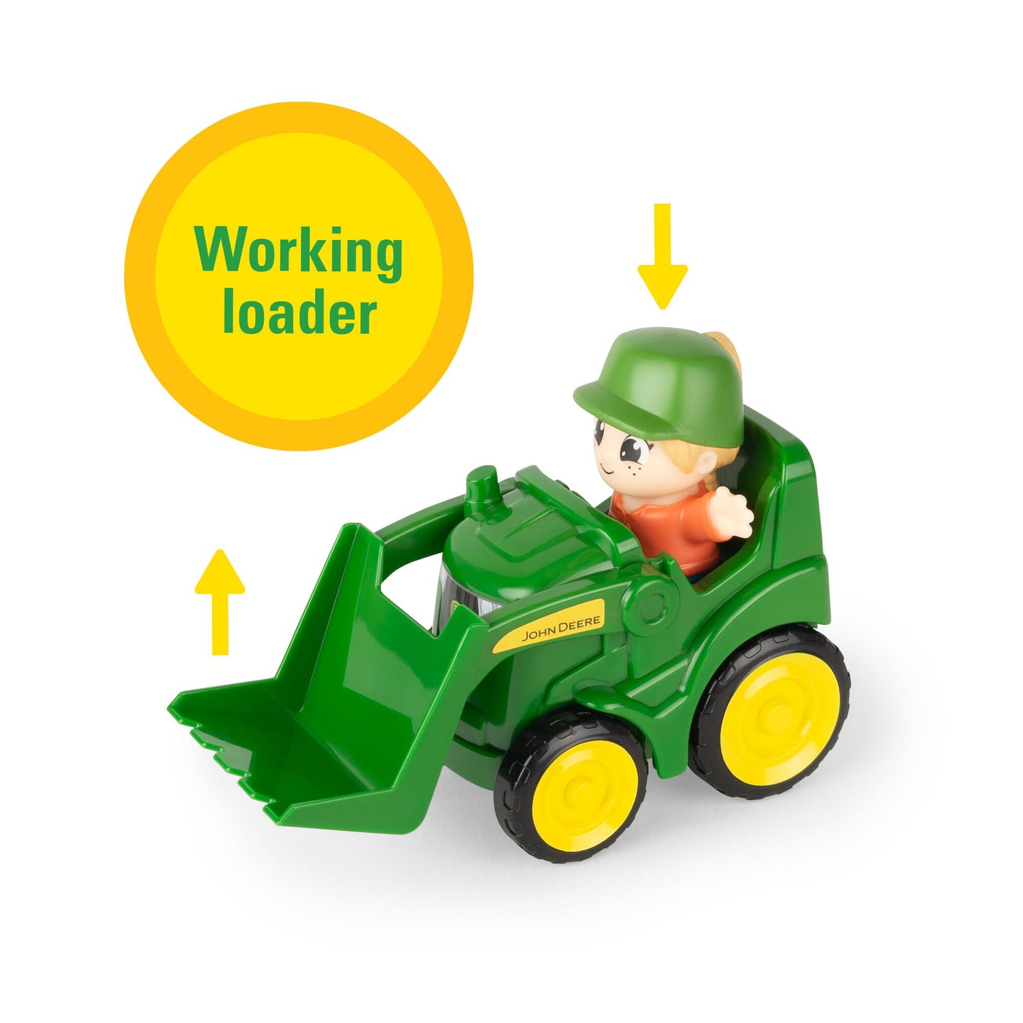 John Deere The Cows Are Escaped, Farm Playset with 14 Pieces, Tractors with Front Loader, Figures, Cows and Fences, Robust and Realistic, Educational Toy