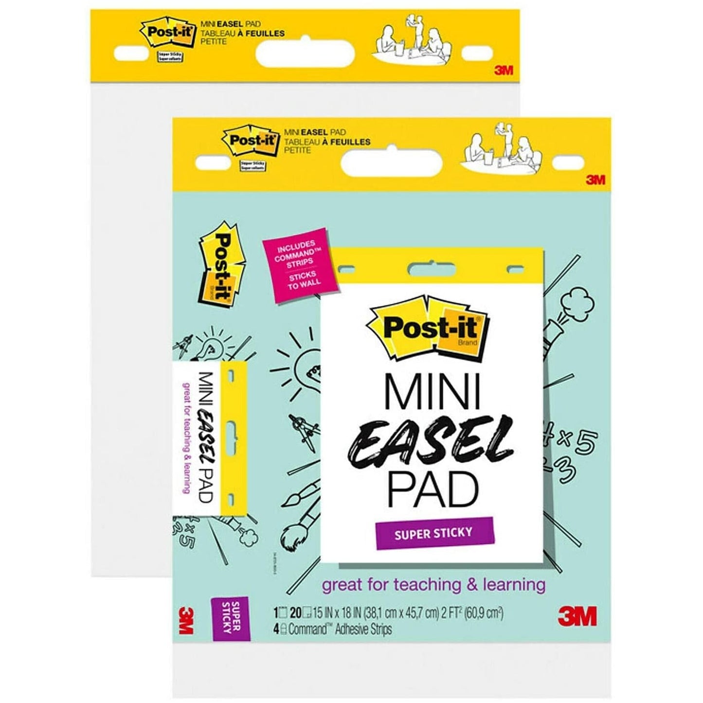 Post-it® Super Sticky Mini Easel Pad,2 Pack