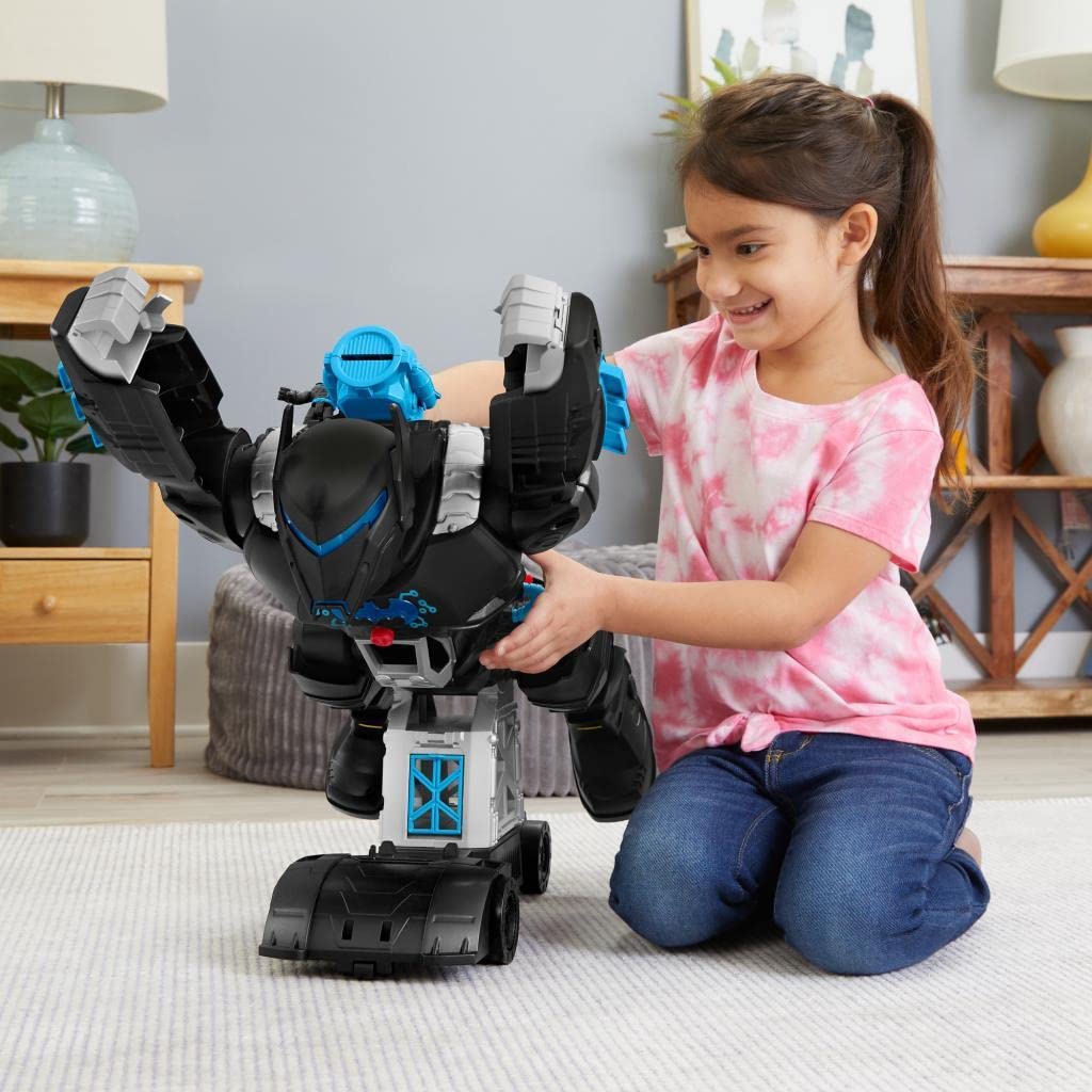 Fisher-Price Imaginext DC Super Friends Batman Toy Bat-Tech Batbot Playset 2-Ft-Tall Robot with Lights & Sounds for Pretend Play Kids Ages 3+ Years