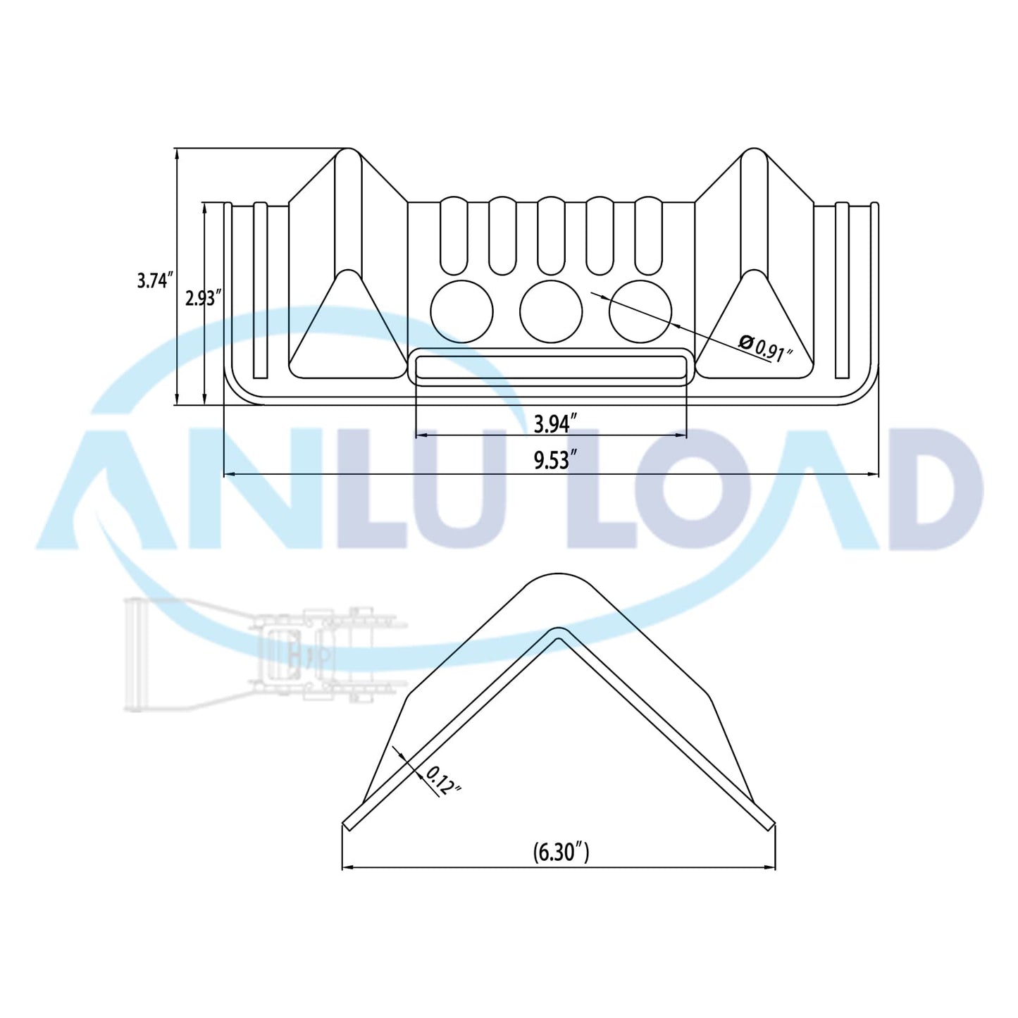 ANLULOAD Edge Protectors Flatbed,Corner Tie Down Protectors Protects Cargo Edges from Wear & Tear,(9.5＂x 6.2＂x 3.7＂,30PACK
