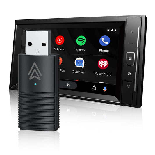 Android Auto Wireless Adapter for Factory Wired Android Auto Cars from 2016, Mini Wireless Android Auto Car Adapter Converts Wired Android Auto to Wireless, Plug & Play, Online Update (Black)