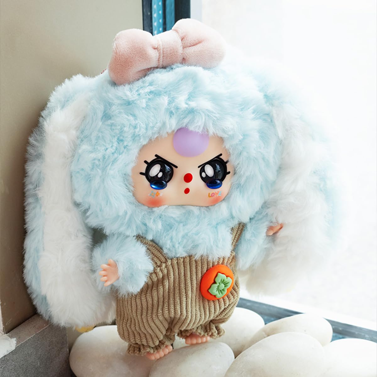 REIVIVORA Baby Three Rabbit Macaron Cute Bunny V2 Plush Blind Box 1PC(1 of 15 Possible Styles) Cute Figures Collectible Toys Birthday Gifts
