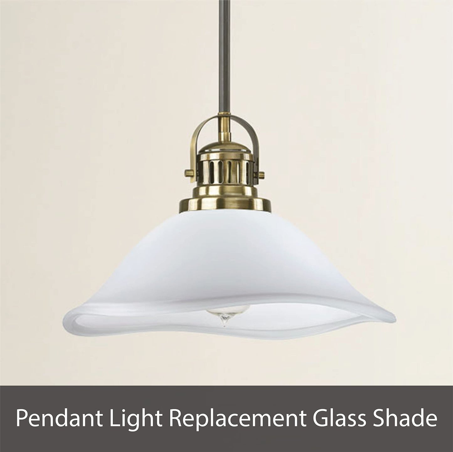 Aspen Creative 23518-11, Frosted Replacement Glass Shade for Medium Base Socket Torchiere Lamp, Swag Lamp and Pendant & Island Fixture, 10-3/8" Diameter x 3-7/8" Height