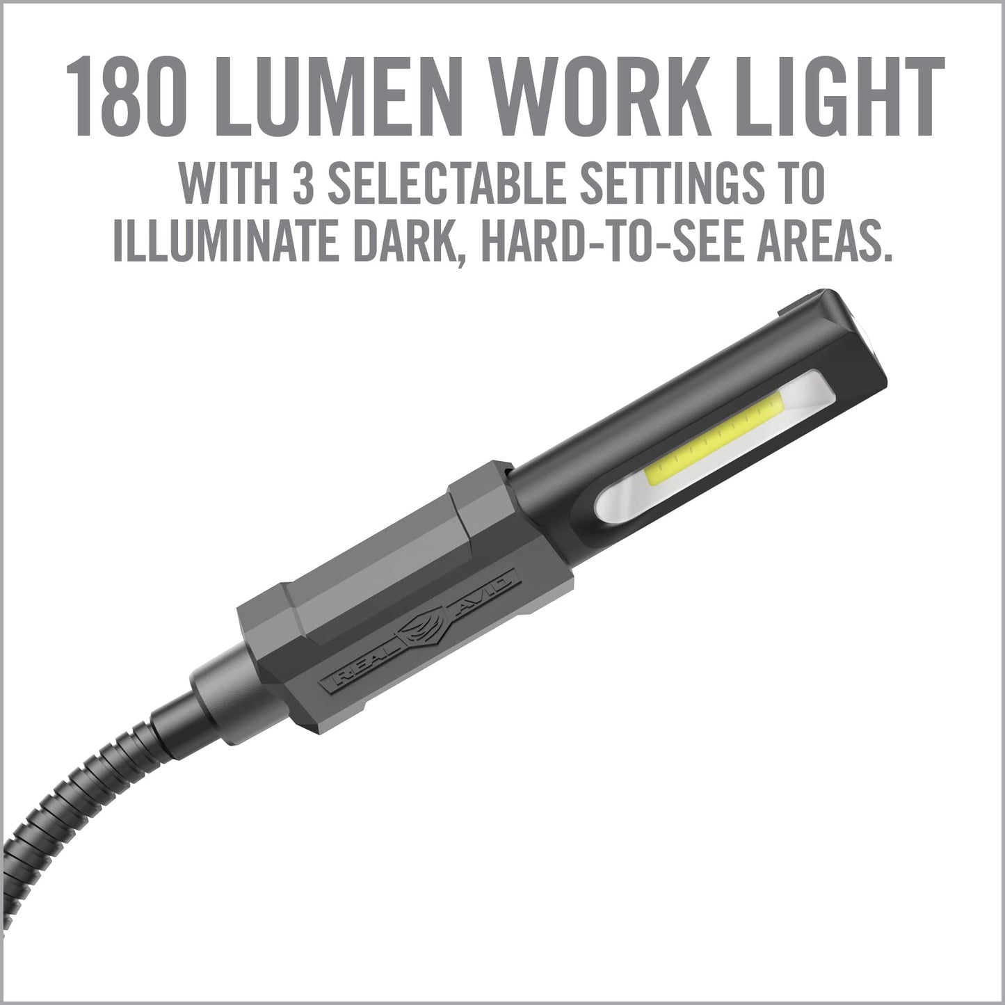 Real Avid Smart-Assist Accessory System | Includes 180 Lumen Work Light, 5-Inch Magnifying Glass and Cell Phone Holder