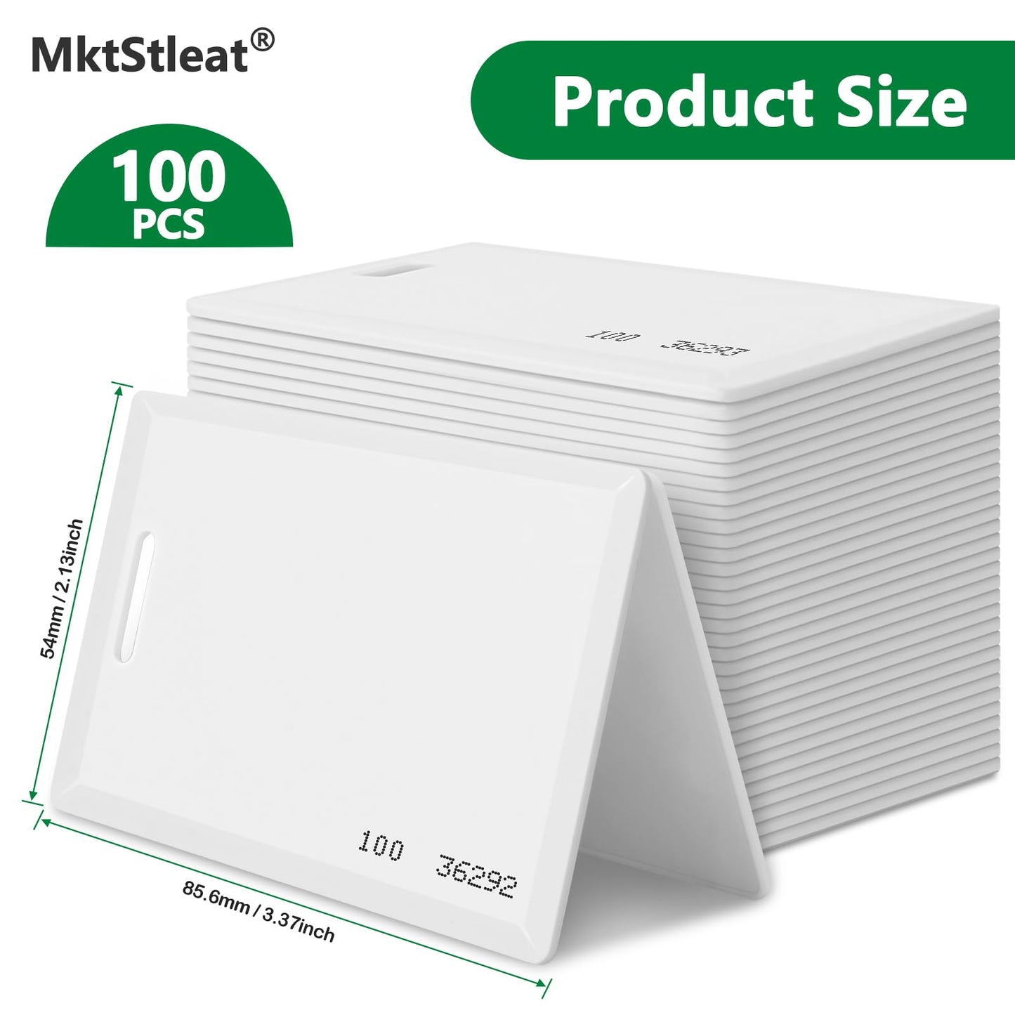 MktStleat 100 Pack Proximity Cards 26 Bit Proximity Clamshell Weigand Prox Swipe Cards Compatable with ISOProx 1386 1326 H10301 Format Readers and Systems. for Commercial Access