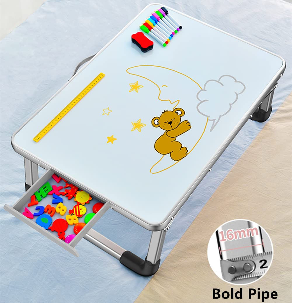 Laziiey Lap Desk Kids Dry Erase Board for Kids Art Table Foldable Play Table for Toddler Drawing Activity Homework (24" x 16")