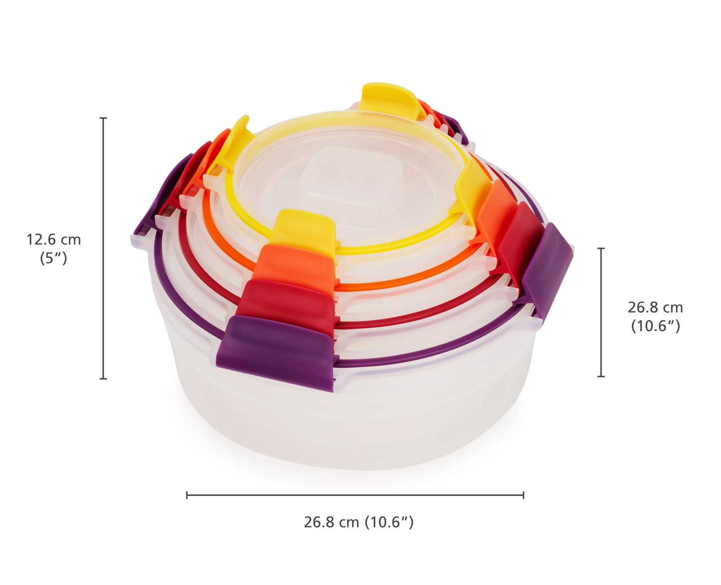 Joseph Joseph Nest Lock 16-piece Plastic BPA Free Food Storage Container Set with Lockable Airtight Leakproof Lids - Multicolor