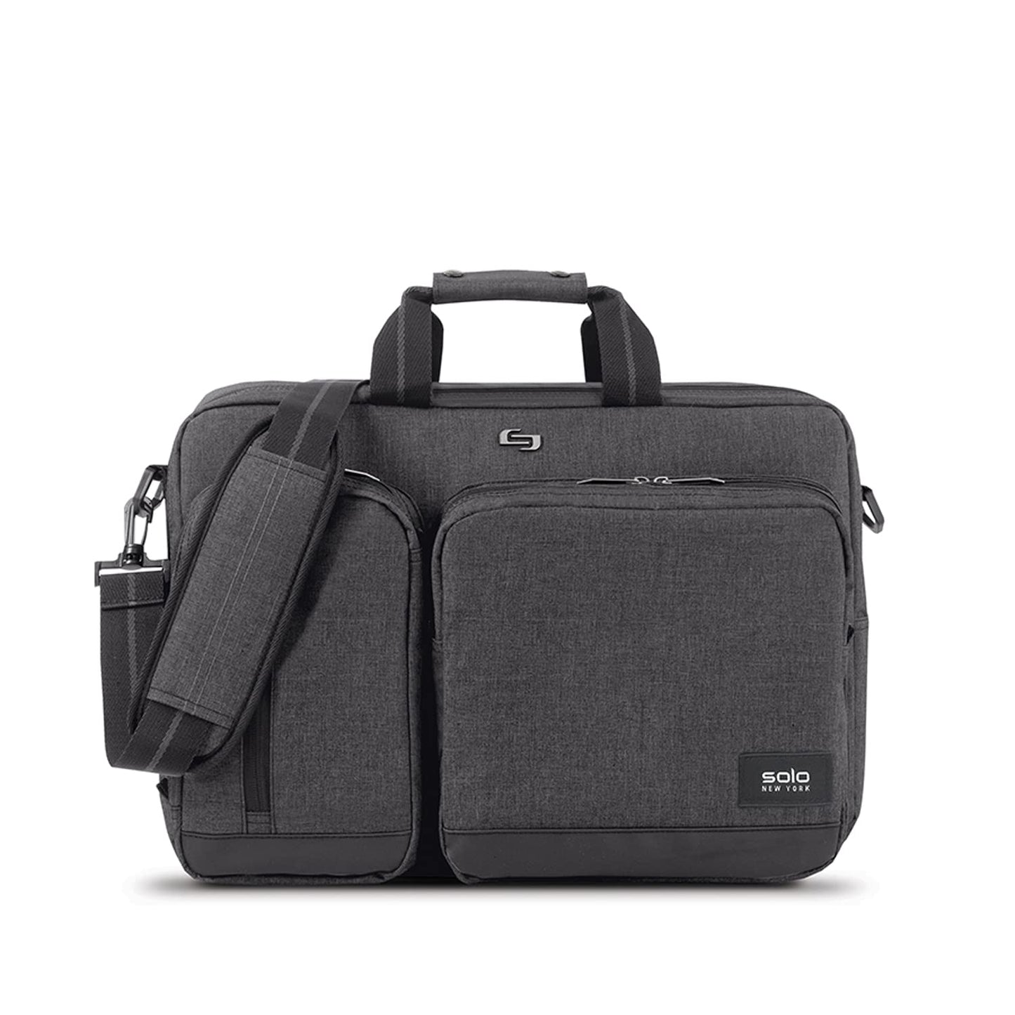 Solo New York Urban Carrying Case (Briefcase) for 15.6" Notebook - Gray, Black, 12.5" x 17" x 5" (UBN310-10)