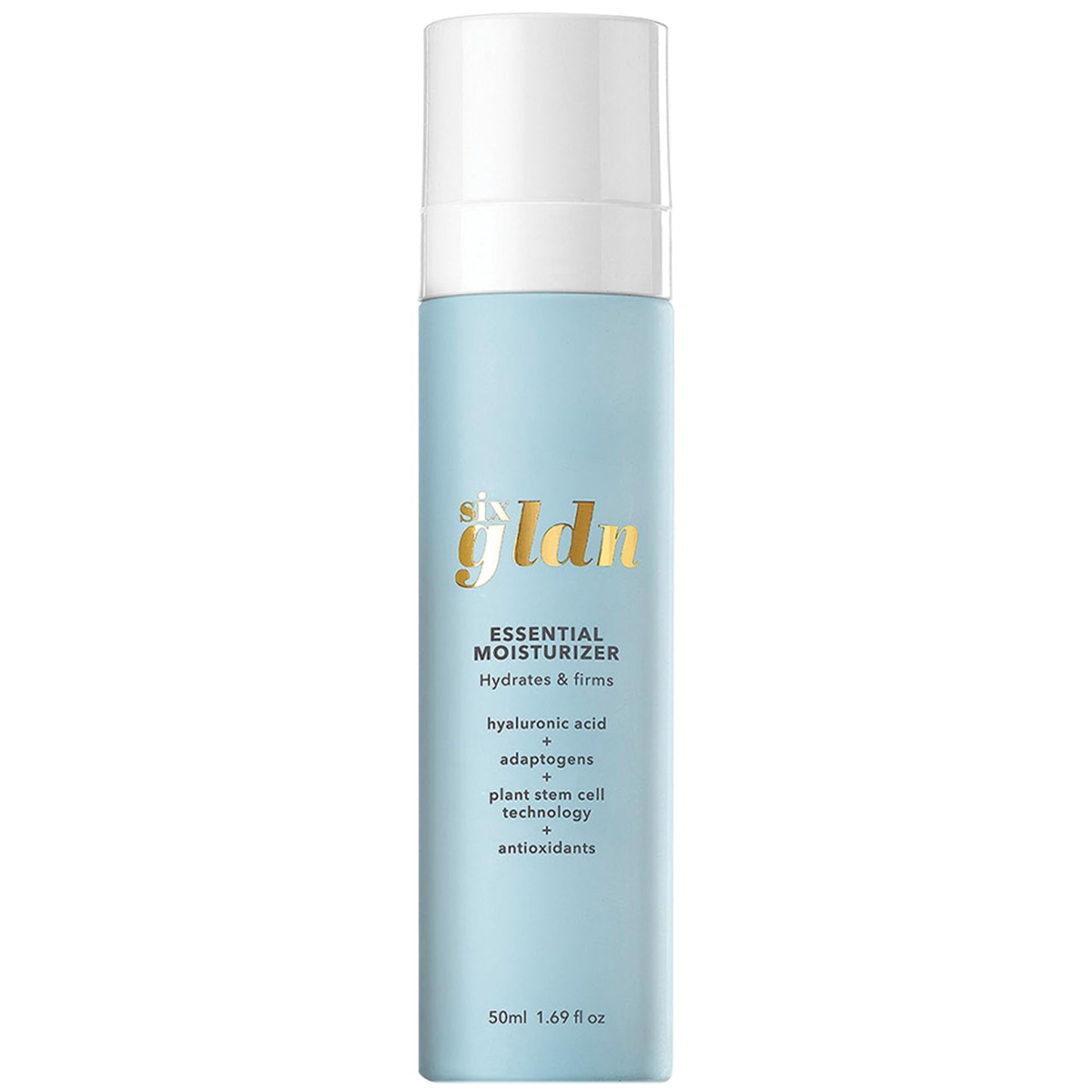 Six Gldn Essential Moisturizer Daily Face Cream with Hyaluronic Acid, Anti-Aging, Hydrating, Antioxidant, Light, Vegan, K-Beauty Korean Skincare for All Skin Types, 50 ml