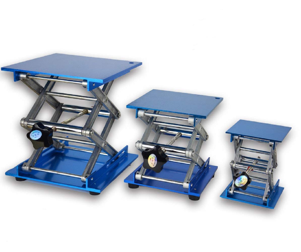 Lab Jack Stand Table Lift Laboratory Lift Aluminium Oxide Lab Stand Lifter Scientific Scissor Lifting Jack Platform (6''X6'')