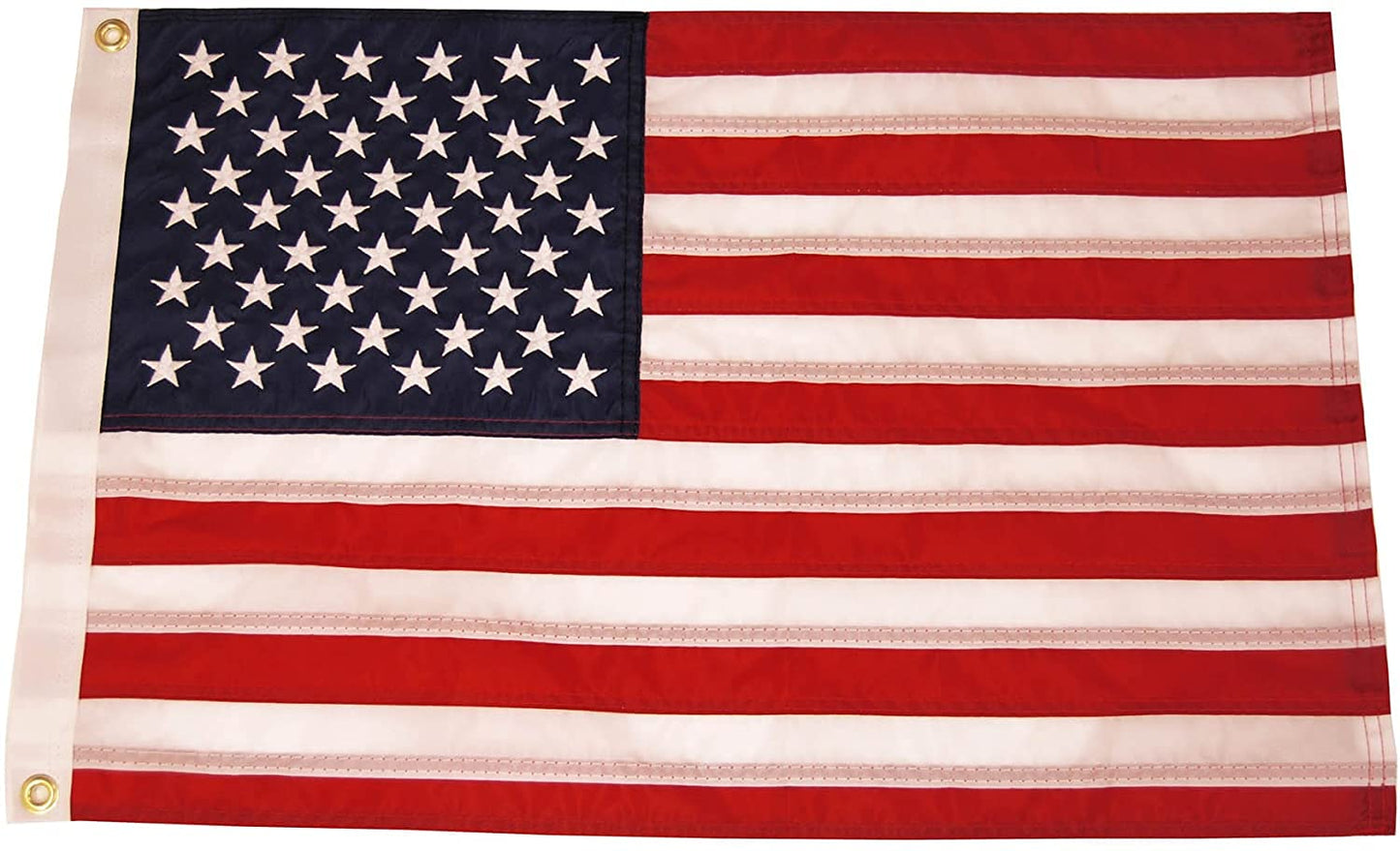 TAYLOR MADE PRODUCTS Sewn American Flag for Boats, 20" x 30", Marine-Grade Nylon, Fade Resistant, Brass Grommets, Embroidered Stars and Stripes, Flag only - 2020109196