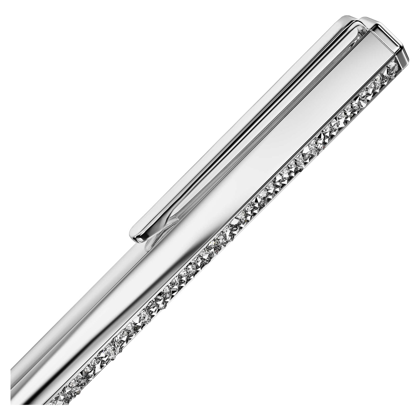 Swarovski Crystal Shimmer ballpoint pen, Silver tone, Chrome plated