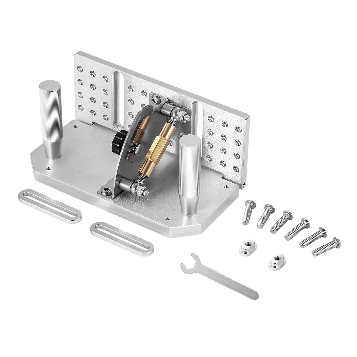 VEVOR Belt Grinder Knife Jig, 85° - 115° Adjustable Belt Sander Knife Sharpening Jig with Dual Handles, 7.68" Long Sharpener Locator Compatible with Belt Sander, Bench Grinder, Sharpening Machine